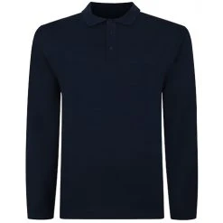 Bigdude Knitted Polo Jumper Navy