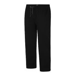 Bigdude Open Hem Joggers With Zip Black