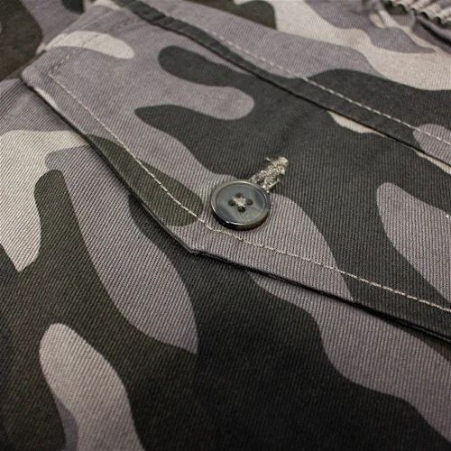 Bigdude Elasticated Waist Camo Cargo Trousers Charcoal - Image 8