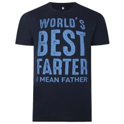 Bigdude World's Best Father Print T-Shirt Navy