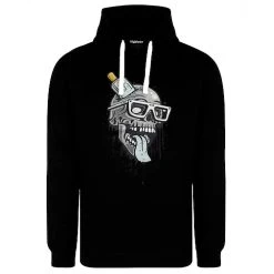 Bigdude Comic Skull Print Hoody Black