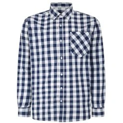 Bigdude Gingham Long Sleeve Shirt Navy