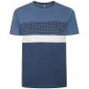 Bigdude Hounds Tooth Cut & Sew T-Shirt Denim
