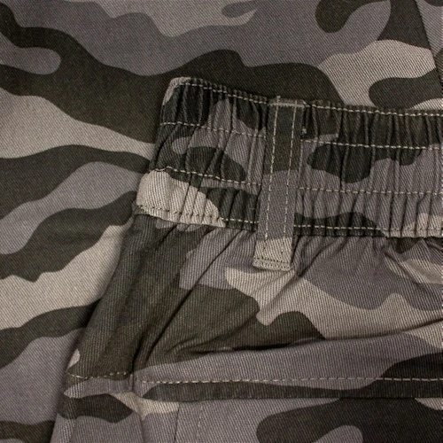 Bigdude Elasticated Waist Camo Cargo Trousers Charcoal - Image 7