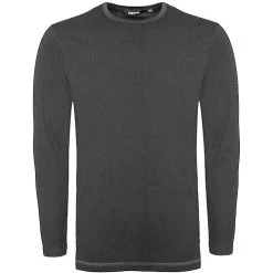 Bigdude Long Sleeve Thermal T-Shirt Charcoal Tall