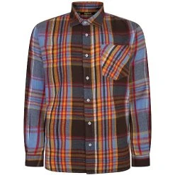 Bigdude Summer Long Sleeve Flannel Shirt Multi Tall
