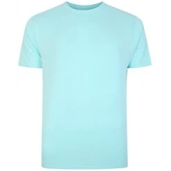 Bigdude Plain Crew Neck T-Shirt Turquoise Tall