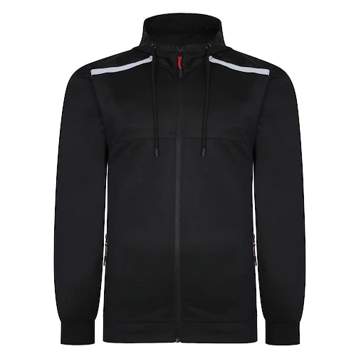 Bigdude Contrast Tricot Hooded Tracksuit Black - Image 2