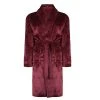 Bigdude Plain Fleece Dressing Gown Burgundy
