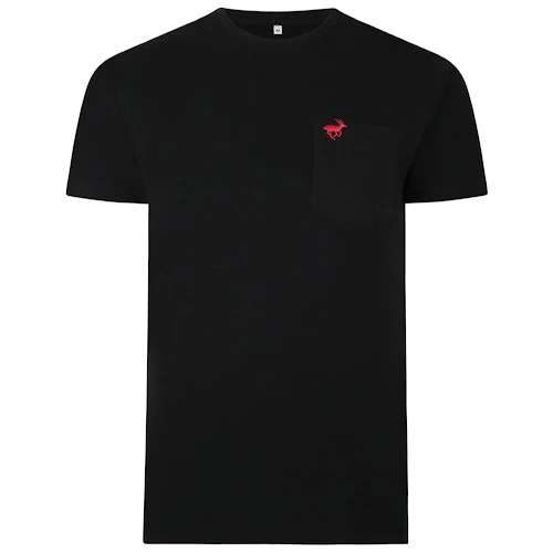 Bigdude Signature Pocket T-Shirt Black/Red