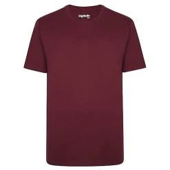 Bigdude Heavy Weight Plain T-Shirt Burgundy