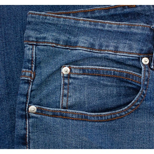 Bigdude Loose Fit Straight Cut Stretch Jeans Mid Wash - Image 6