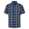Bigdude Short Sleeve Check Shirt Blue Tall