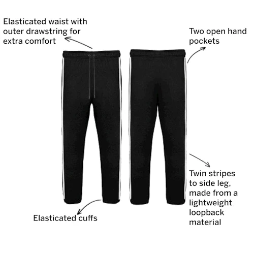Bigdude Twin Stripe Joggers Black - Image 3
