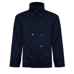 Bigdude Double Breasted Coat Navy