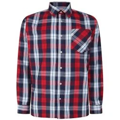 Bigdude Long Sleeve Check Shirt Red Tall