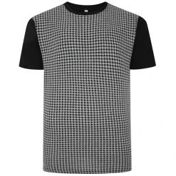 Bigdude Hounds Tooth Smart T-Shirt Black