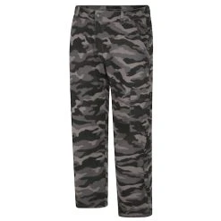 Bigdude Elasticated Waist Camo Cargo Trousers Charcoal
