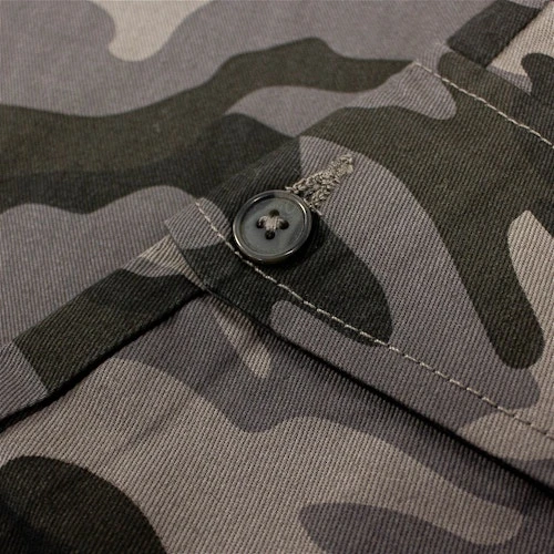 Bigdude Elasticated Waist Camo Cargo Trousers Charcoal - Image 9