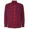 Bigdude Gingham Long Sleeve Shirt Red Tall