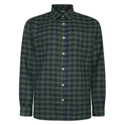 Bigdude Long Sleeve Check Shirt Green