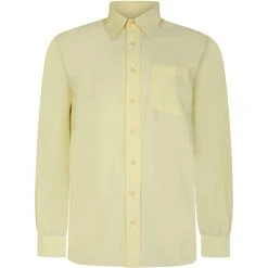 Bigdude Classic Long Sleeve Poplin Shirt Lemon