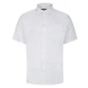 Bigdude Button Down Oxford Short Sleeve Shirt White