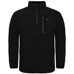 Bigdude 1/4 Zip Fleece Pullover Black