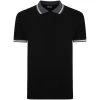Bigdude Contrast Tipped Polo Shirt Black Tall