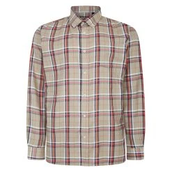 Bigdude Button Down Long Sleeve Check Shirt Sage