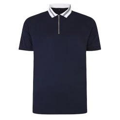 Bigdude Jersey Zip Polo Navy
