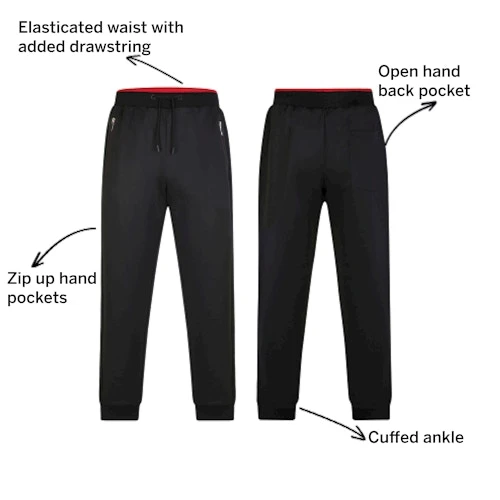 Bigdude Contrast Tricot Hooded Tracksuit Black - Image 8