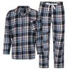 Bigdude Woven Checked Pyjama Set Light Blue