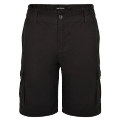 Bigdude Elasticated Waist Cargo Shorts Black
