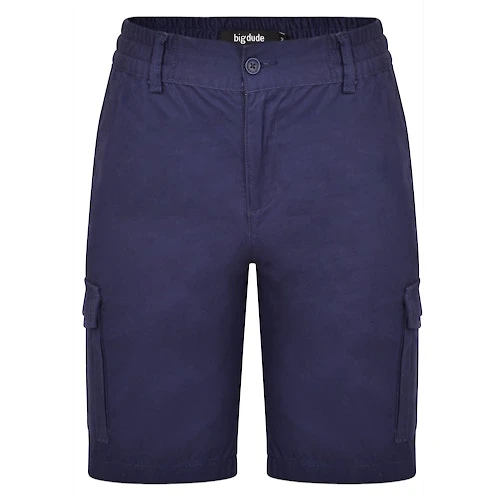 Bigdude Elasticated Waist Cargo Shorts Navy