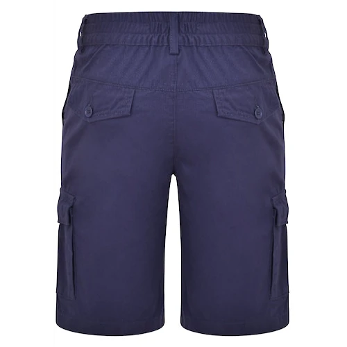 Bigdude Elasticated Waist Cargo Shorts Navy - Image 2
