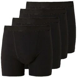 Bigdude 4 Pack Jersey Boxer Shorts Black