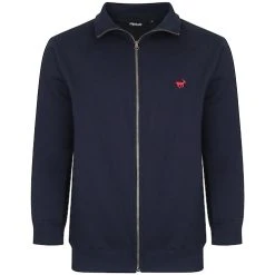 Bigdude Funnel Neck Full Zip Sweatshirt Navy