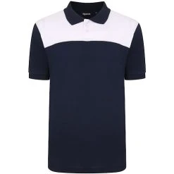 Bigdude Colour Block Polo Shirt Navy