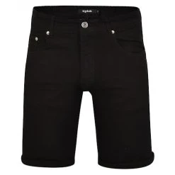 Bigdude Stretch Denim Shorts Black