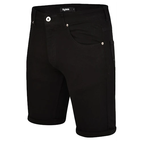 Bigdude Stretch Denim Shorts Black - Image 2
