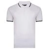 Bigdude Tipped Pique Polo Shirt White