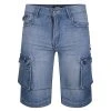 Bigdude Cargo Denim Shorts Light Wash