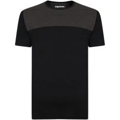 Bigdude Cut & Sew 2 Tone T-Shirt Black/Charcoal