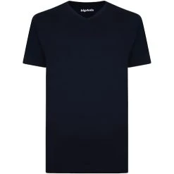 Bigdude Plain V-Neck T-Shirt Navy Tall