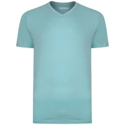 Bigdude Plain V-Neck T-Shirt Turquoise Tall