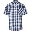 Bigdude Gingham Short Sleeve Shirt Navy Tall