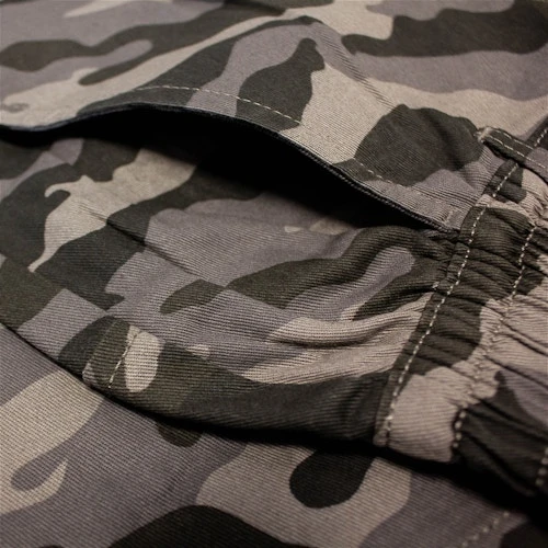 Bigdude Elasticated Waist Camo Cargo Trousers Charcoal - Image 6