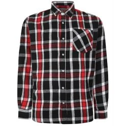 Bigdude Long Sleeve Check Flannel Red Tall