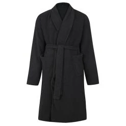 Bigdude Terry Towelling Dressing Gown Charcoal